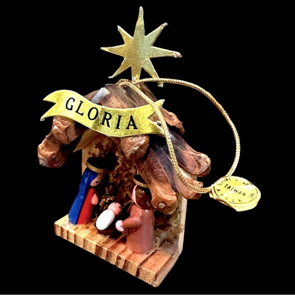 Kurt Adler 1980 Vtg Handmade & Hand-Painted Wooden Nativity Scene Xmas Ornament - Picture 6 of 11
